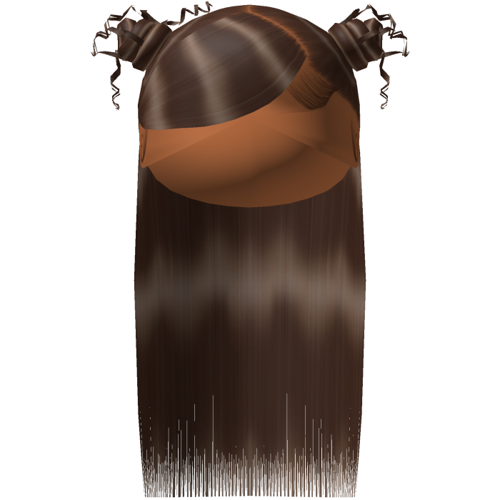 Swoop with buns half down hair - Brown