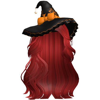 Halloween Side Swept Witch Hair (Red)