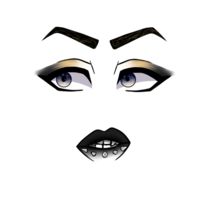 Eerie Makeup™ || Black Gold Ombre Roblox decal