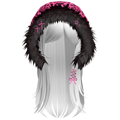 Hot Pink Leopard Hood Girl White