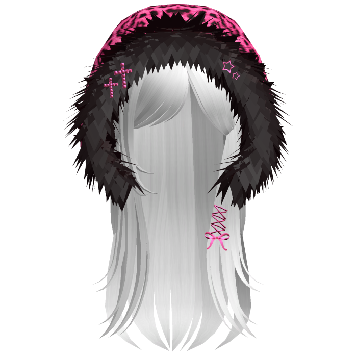 Hot Pink Leopard Hood Girl White
