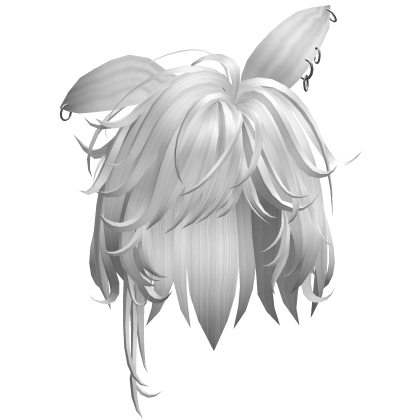 Bunny Ear Shag Hair - White