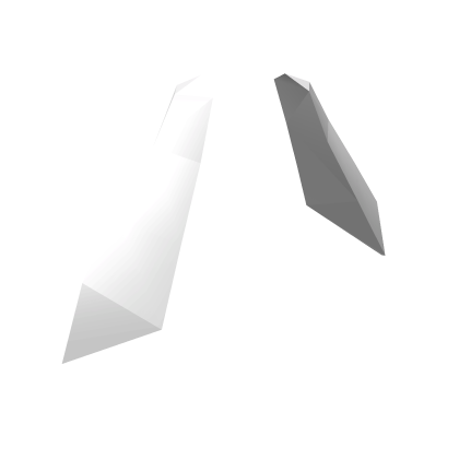 White Low Poly Ears v3