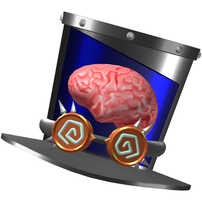 Toxic Blue Brain Top Hat