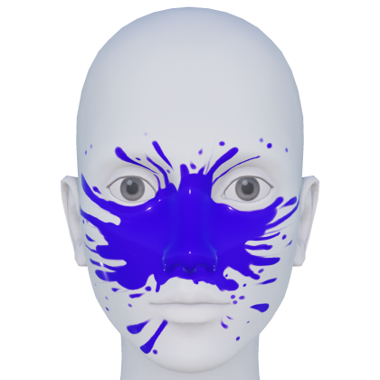 Blue Paint Face