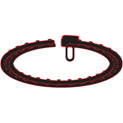 Glowing Zipper Halo Black Red Roblox item