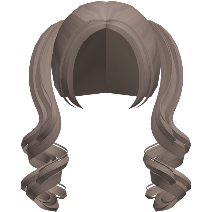 adorable dust brown layered swirly pigtails