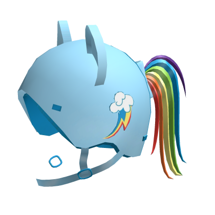 . ‿ ♡ cute rainbow dash pony helmet ⊹ . ୨୧ Roblox item