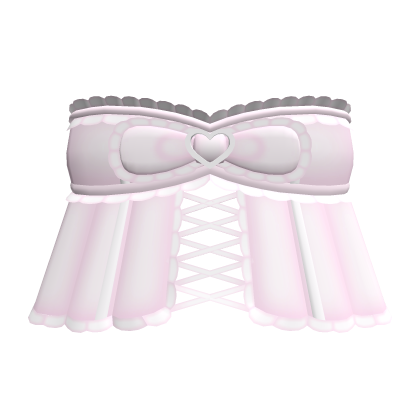 rufflebowhearttoppink