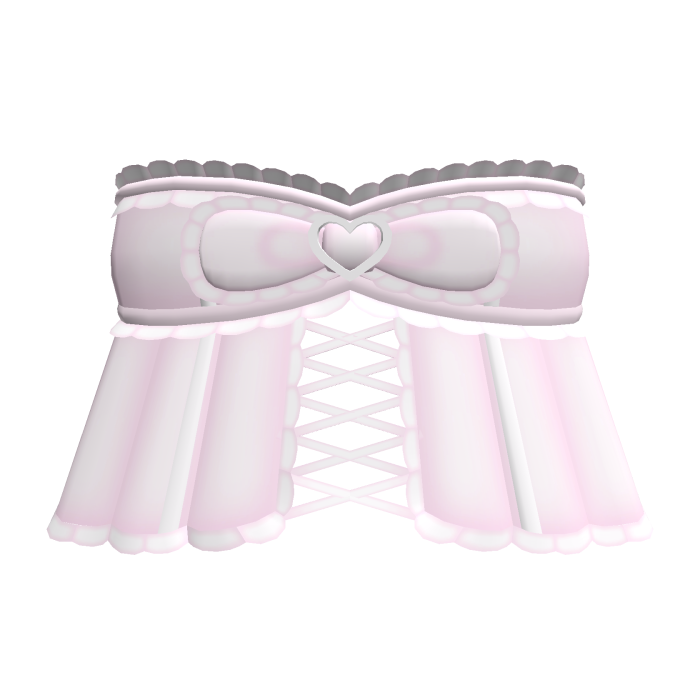 rufflebowhearttoppink