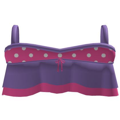 Ruffle Bow Shirt (Pink and Purple) Roblox item