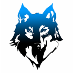 White and blue wolf