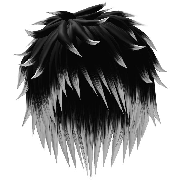 black and white emo hair