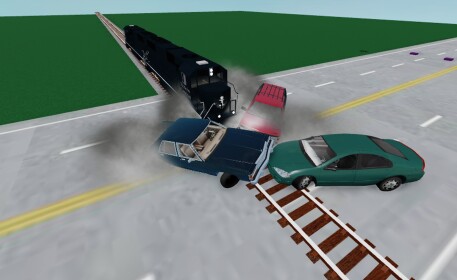 Drive a Car into Track and Hit by Train