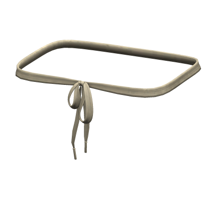 -',ৎ  Beige Creme Thrifted Shoelace Belt (3.0)