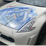 blue anime car