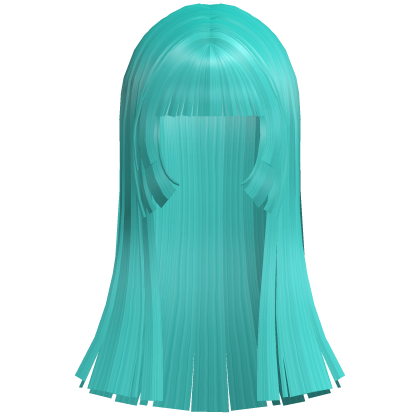 cute shoujo doll long hime cut in mint aqua blue Roblox item