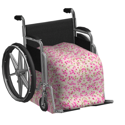 grandma's floral wheelchair