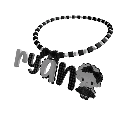 Ryan black and white necklace. Roblox item