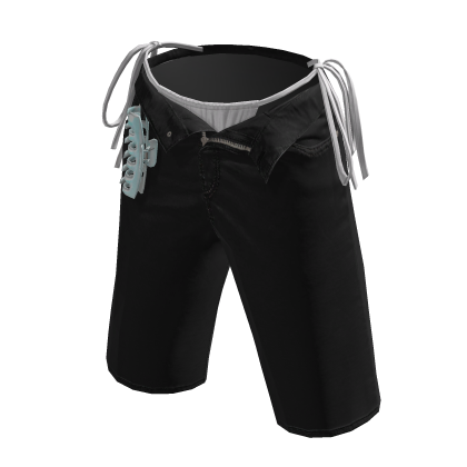 BB Summer Beach B&W Bikini Cargo Loose Shorts thumbnail