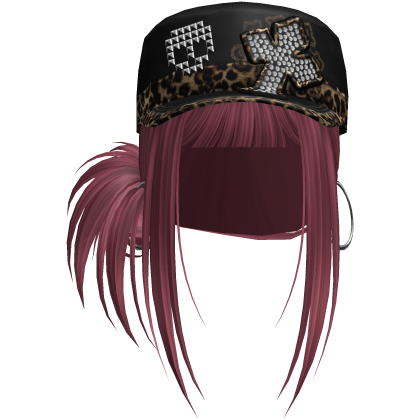 Gyaru Hair w/ Cap & Earrings