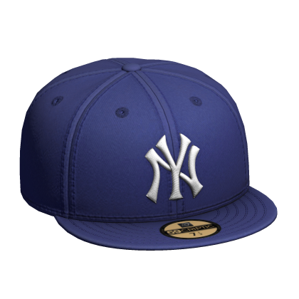 Oversized NY Fitted Cap Blue