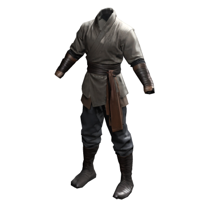Grey Brown Warrior Ninja Suit