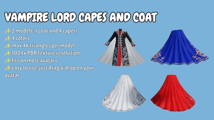[Layered] Vampire lord capes and coat preview 1