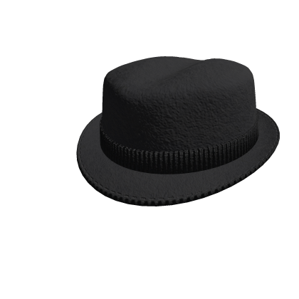 Tilted Black Fedora