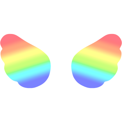 ♡ Cute Glowing Chibi Angel Wings Rainbow