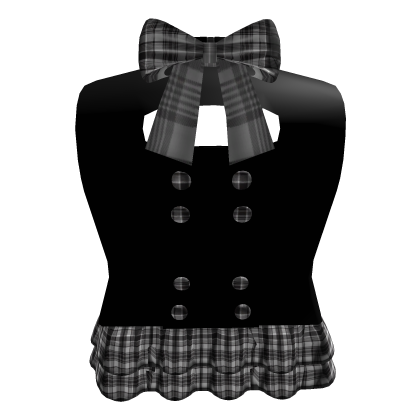 ♡ gothic cute plaid babydoll sweet dress w/bow  