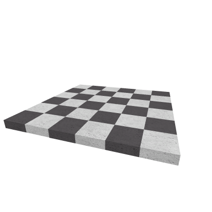 Black and white tiled floor