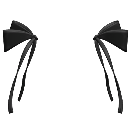 hair ribbon black Roblox item
