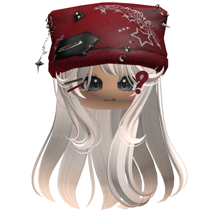 Beige Y2K Punk Beanie Girl Hair
