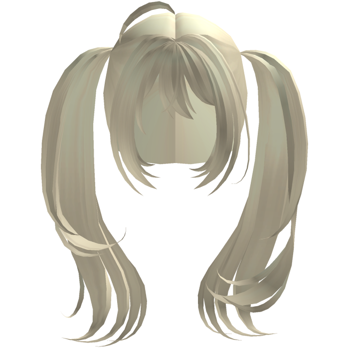 Light blond Big long anime tails egirl cute kawaii