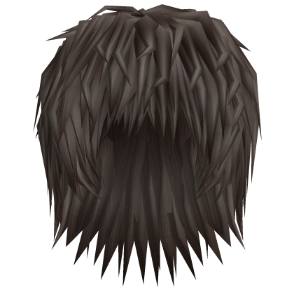 realistic spikey messy emo deep brown hair