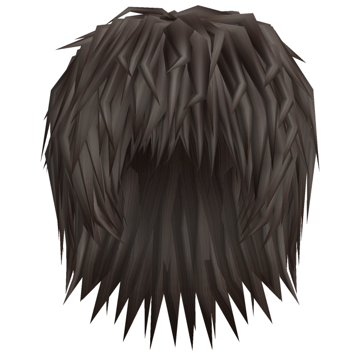 realistic spikey messy emo deep brown hair