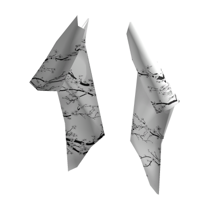 Black White Patterned Kimono Furisode Sleeves thumbnail