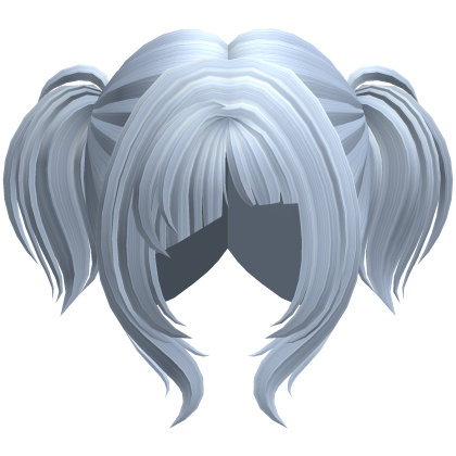 High Layered Pigtail Hair with Bangs Sky Blue Roblox item