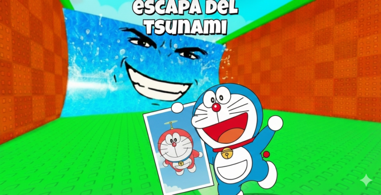 ! Escape the tsunami for Doraemon screenshot 1