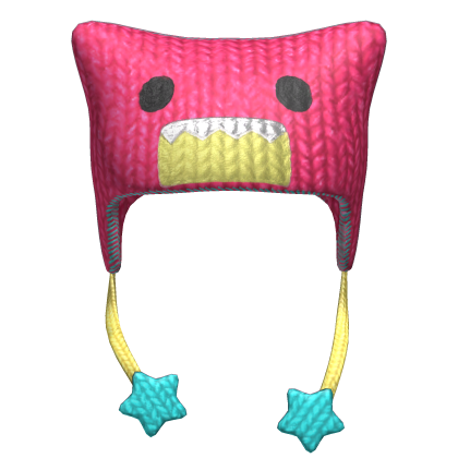 Scene Harajuku Knitted Domo Hat Pink