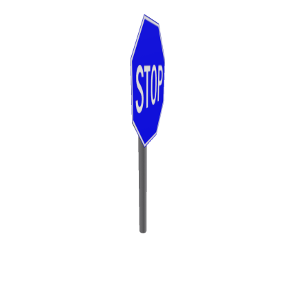 Blue Stop Sign