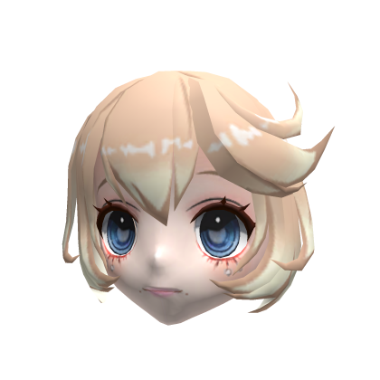 Blonde Hair Anime Mask Roblox item