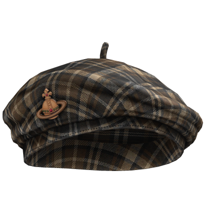 Captain Sided Trendy Cap (Brown Plaid) Roblox item