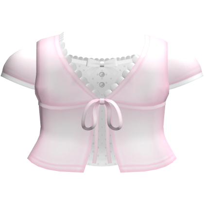pink ruffled doll lace babydoll top