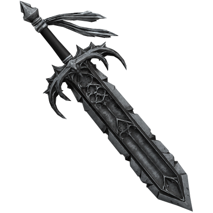 White Silver Goth Thorned Greatsword Roblox item