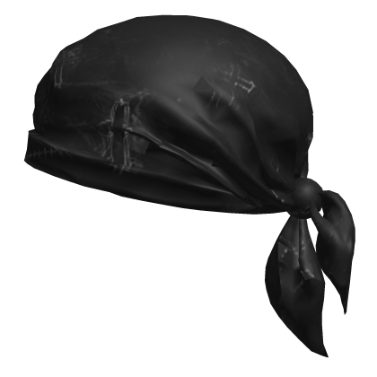 Black Y2K Grunge Tied Head Bandana Roblox item