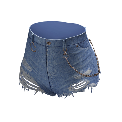 Blue Street chained denim shorts