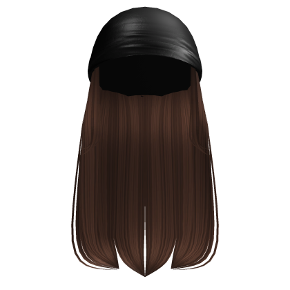 Sleek Long Bandana Hair in Brown Roblox item