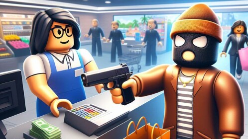 🛍️Work at a Mall! (💥GUNS!)